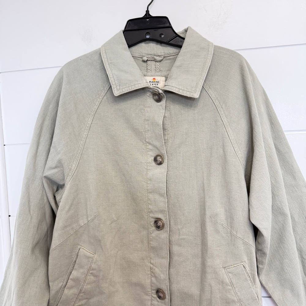 Marine Layer Shadow Kaisa Longline Coat Size Medium 23598 - Picture 7 of 15